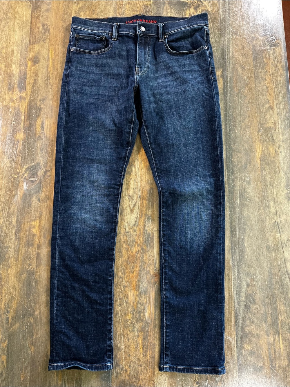 Lucky Brand 110 Coolmax Slim Men's 32x32 Dark Blue Denim Jeans